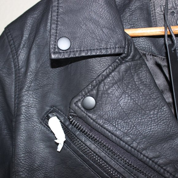 BlankNYC Black Vegan Leather Moto Jacket Black Hardware Multiple Sizes - Picture 9 of 15